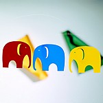 "Elephant Party" Children's Mobile