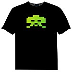 Light Up Space Invaders T Shirt