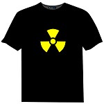 Flashing T-Shirt with Radioactive Warning Sign