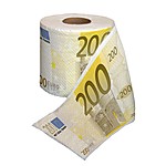 200-Euro Bill Money Toilet Paper
