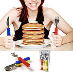 "Snack N'Stack" Stackable Utensils
