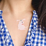 "Nerdy Bunny" Temporary Tattoo