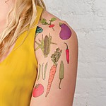Set of Temporary Tattoo "Vegetable"