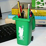 Garbage Bin Pencil Holder