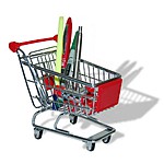 Mini Shopping Trolley Desk Tidy