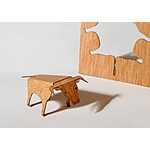 Wooden Postcard Bull