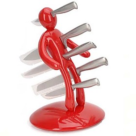 Household & Kitchen Red Voodoo Knife Block