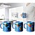 The mug on the left shows the effects of global warming: the continents have lost land mass