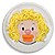 Spaghetti hair and carrot mouth