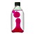 The bottle is made of glass
