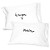Pack of 2 "Yours" and "Mine" Personalized Pillow Cases