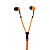 Zip Earphones Orange