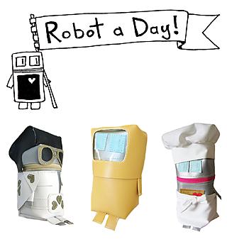 Elvis Bot, Astronaut Bot and Cook Bot