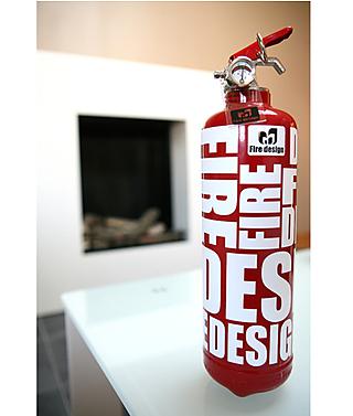 A twist on the classic red fire extinguisher