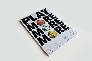 "Play more more more" notebook cover