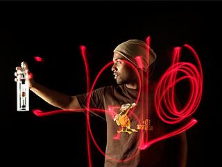 Write in the air with LED lights