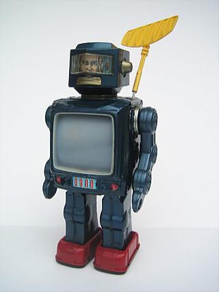 Radar Robot. Japan. 1965. You can watch space motion scenes in his chest