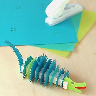 A cocodrile made with Muji x Lego