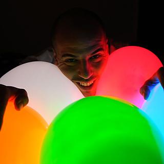 Use a piece of latex to create a light show