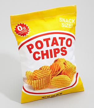 A bag that looks exactly like a bag of potato chips