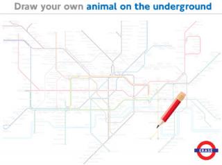 Draw your own animal on a map of the London underground