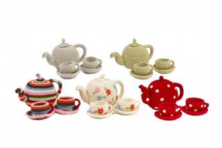 Five coffee sets with different designs  