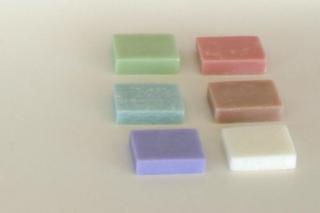 Different bars of soap