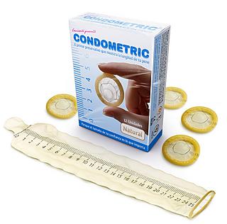 The Condometric, protect and measure the penis at the same time.