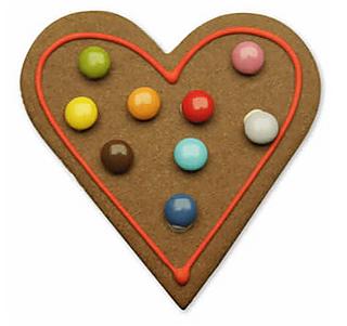 Even cookies take on the shape of a heart