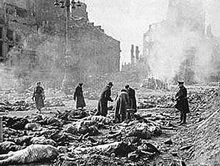 Dresden after the terrible air raid on February 13th 1945