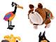Stuffed versions of the films animals