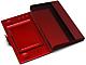 The business card holder, open