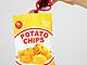 It's the size of a small bag of potato chips