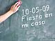 Send a blackboard shaped invitation