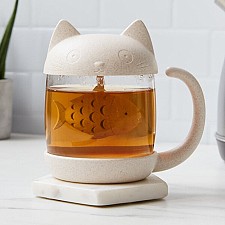 Tasse à thé en forme de chat