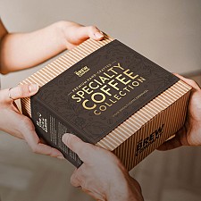 Boîte cadeau avec sept cafés spéciaux
