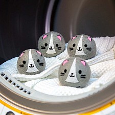 Boules de laine en forme de chatons pour le sèche-linge