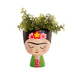 Pot de fleurs en forme de Frida Kahlo