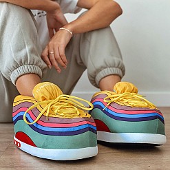 Chaussons multicolores