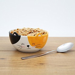 Bol à déjeuner en forme de chat