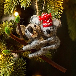 Décoration de Noël en feutre en forme de koalas