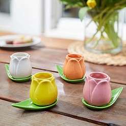 Set de tasses à café en forme de tulipe