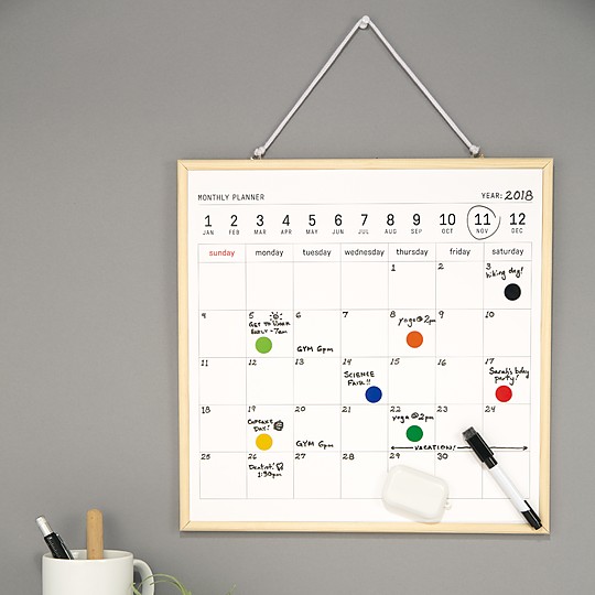 Un tableau de calendrier pour tout organiser
