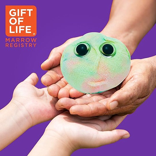 Une partie des recettes est reversée à Gift of Life, qui aide les malades à trouver un donneur.