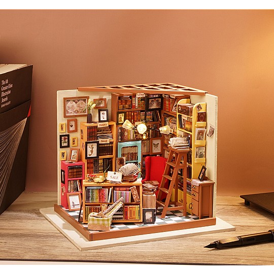 Une librairie miniature à monter soi-même