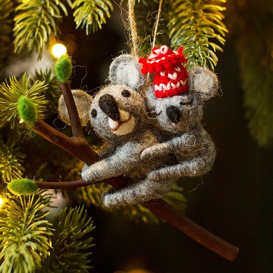 Maman koala et bébé koala pour décorer votre sapin de Noël
