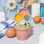 Cuillères à mesurer en forme de fleur avec pot de fleur