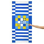 Serviette de plage originale du jeu Tic-Tac-Toe, bleue
