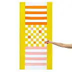 Serviette de plage originale de la collection Checkers, jaune