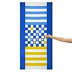Serviette de plage originale du set Checkers bleu